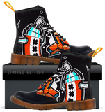 Mens Canvas Boots - Graffiti