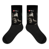 "GJ" Black foot socks