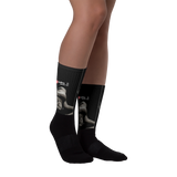 "GJ" Black foot socks