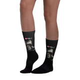 "GJ" Black foot socks