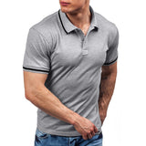 Summer Style Turn-down Collar Short Sleeve