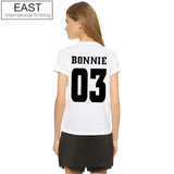 Bonnie 03 CLYDE 03 Couples Leisure  T-shirt