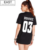 Bonnie 03 CLYDE 03 Couples Leisure  T-shirt
