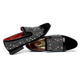 Suede Leather Luxury Crystal Shoes