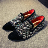 Suede Leather Luxury Crystal Shoes