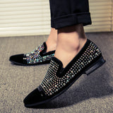 Suede Leather Luxury Crystal Shoes