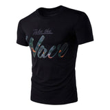 O Neck Short Sleeve Letter Print T-Shirt