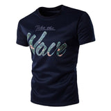 O Neck Short Sleeve Letter Print T-Shirt