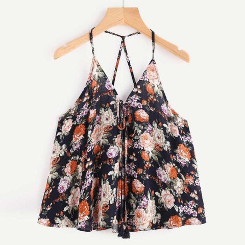 Floral printing Camis Top