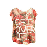Flower Printing Women T Shirt