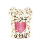 Flower Printing Women T Shirt