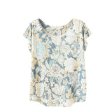 Flower Printing Women T Shirt