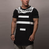 Hip Hop Striped, O-neck Short Sleeve