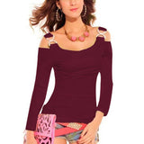 Sexy Ladies Off Shoulder Long Sleeve