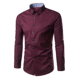 Spring Autumn Men Turn-down Collar