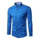 Spring Autumn Men Turn-down Collar