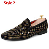 Suede Leather Luxury Crystal Shoes